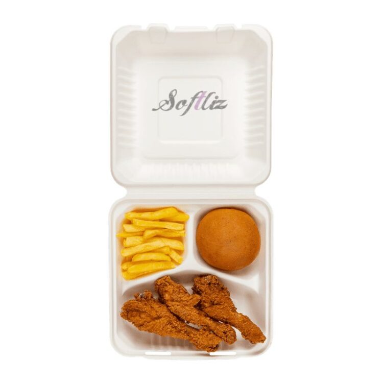 3 Compartment Clamshell Box